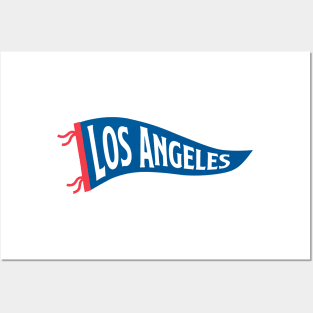 Los Angeles Pennant - White Posters and Art